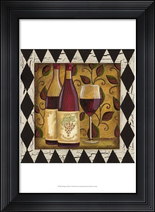 Framed Harlequin &amp; Wine I Print