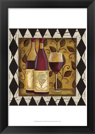 Framed Harlequin &amp; Wine I Print
