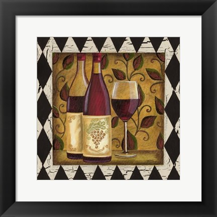 Framed Harlequin &amp; Wine I Print