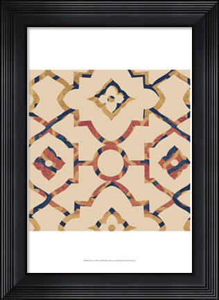 Framed Morocco Tile I Print