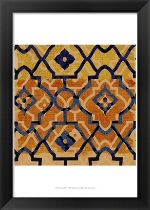 Framed Morocco Tile V Print