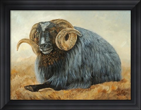 Framed Baa Baa Black Sheep Print