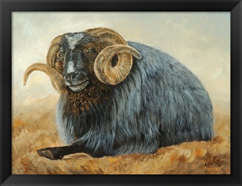 Framed Baa Baa Black Sheep Print