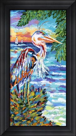 Framed Beach Comber I Print