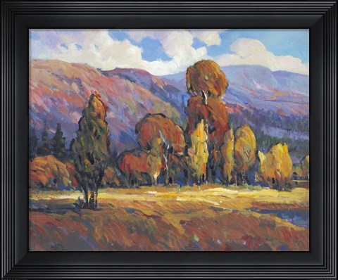 Framed Leaves of Fire I Print