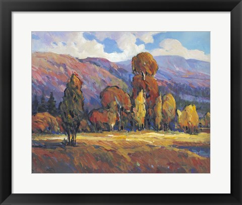 Framed Leaves of Fire I Print