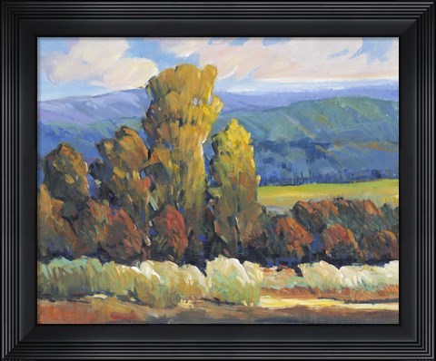 Framed Leaves of Fire II Print