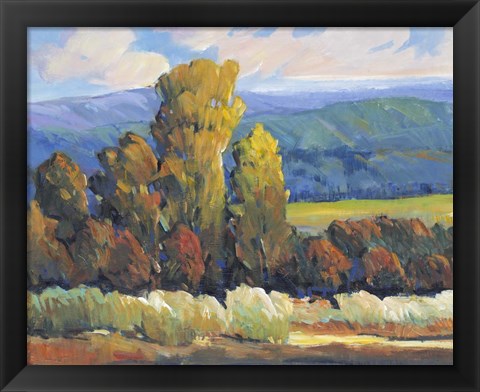 Framed Leaves of Fire II Print