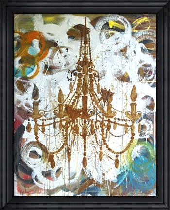 Framed Rust Chandelier Print