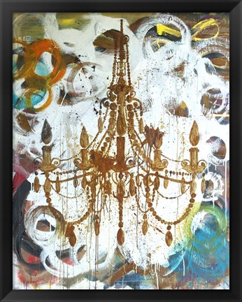 Framed Rust Chandelier Print