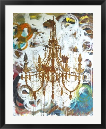 Framed Rust Chandelier Print