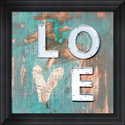 Framed Love Patina I Print