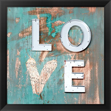 Framed Love Patina I Print