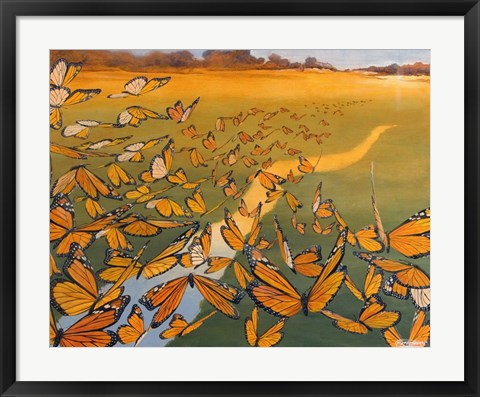 Framed Monarch Migration Print