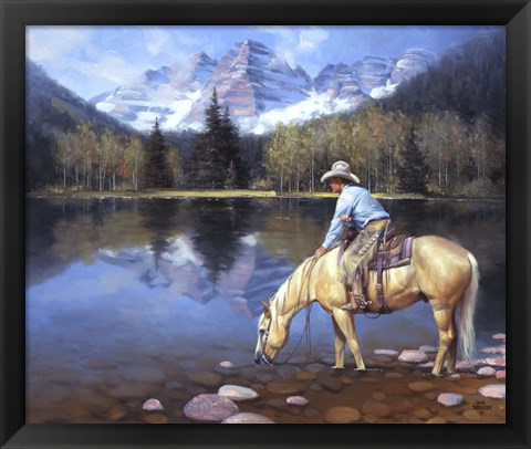 Framed Colorado Cowboy Print