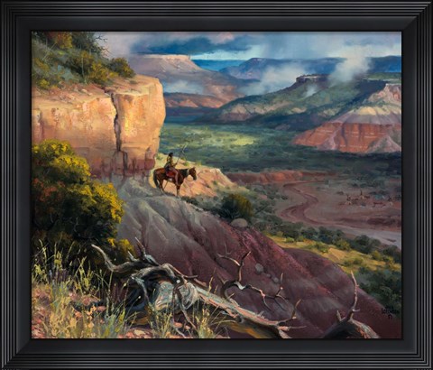 Framed Camp Along the Timbercreek Print