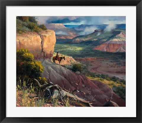 Framed Camp Along the Timbercreek Print