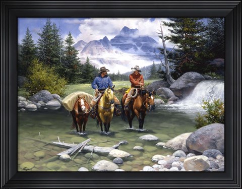 Framed Clear Water Crossing Print
