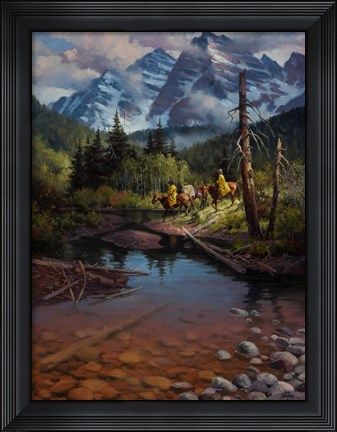 Framed Ridin&#39; the High Country Print