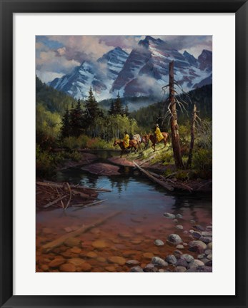 Framed Ridin&#39; the High Country Print