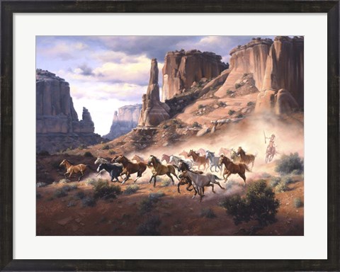 Framed Sandstone &amp; Stolen Horses Print