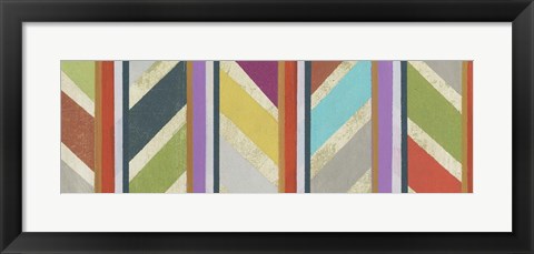 Framed Old Chevron I Print