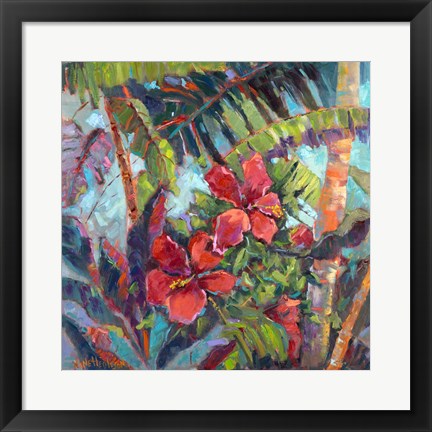 Framed Splash of the Tropics II Print