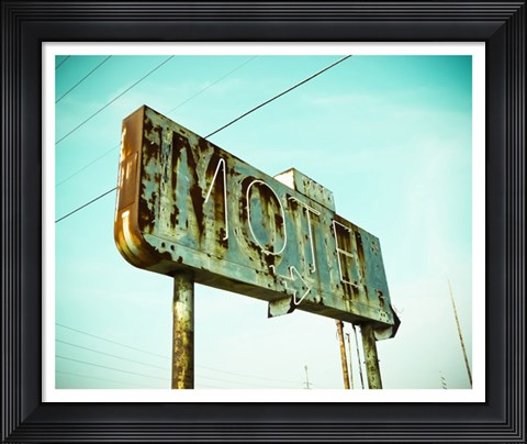 Framed Vintage Motel I Print