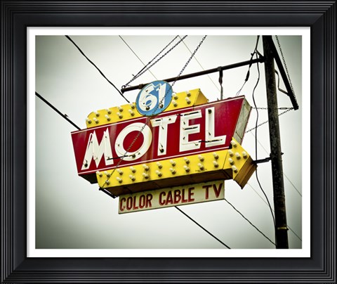 Framed Vintage Motel V Print