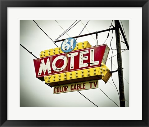 Framed Vintage Motel V Print