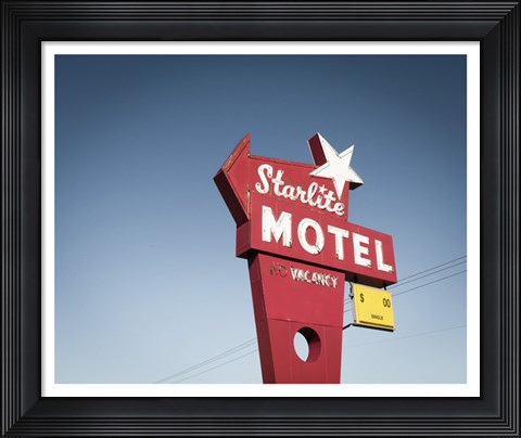 Framed Vintage Motel VI Print