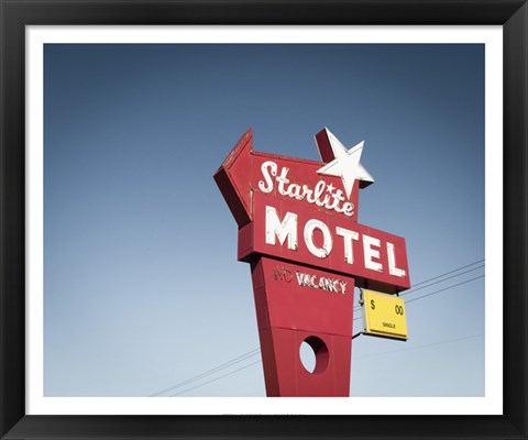Framed Vintage Motel VI Print