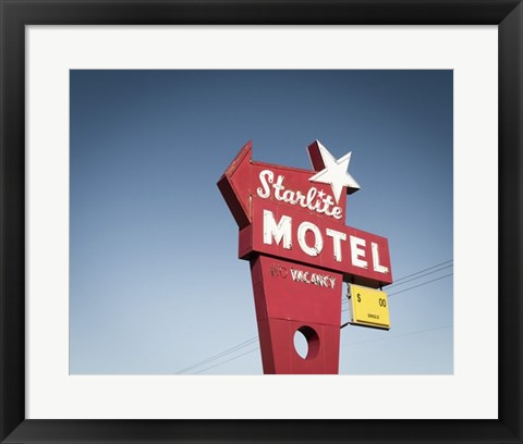 Framed Vintage Motel VI Print