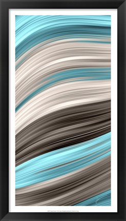 Framed Aqua Sweep I Print