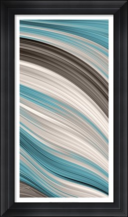Framed Aqua Sweep II Print