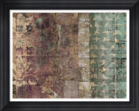 Framed Lotus Patina II Print