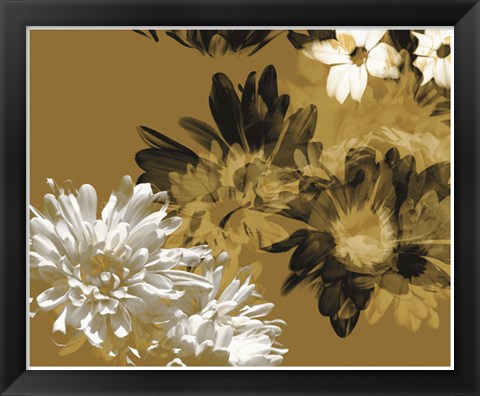 Framed Golden Bloom I Print