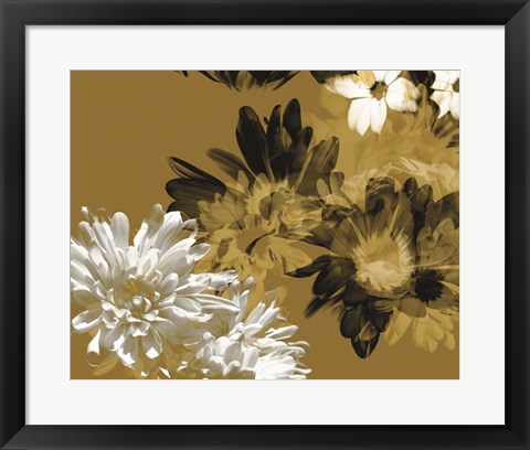 Framed Golden Bloom I Print