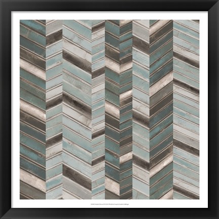 Framed Stacked Chevron II Print