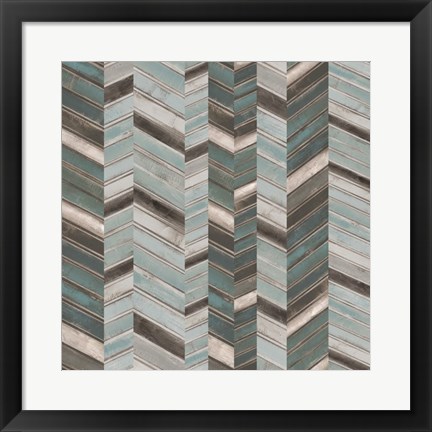 Framed Stacked Chevron II Print