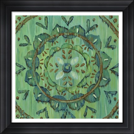 Framed Aquarian Rosette I Print