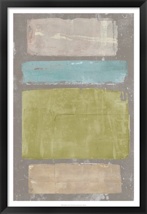 Framed Panelled Colors II Print