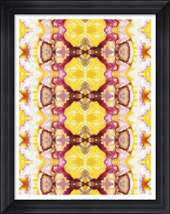 Framed Watercolor Quilt V Print