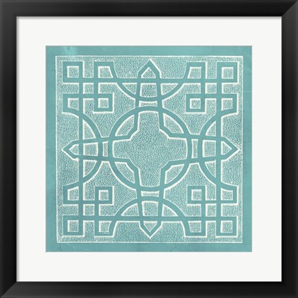 Framed Tile Ornamentale III Print