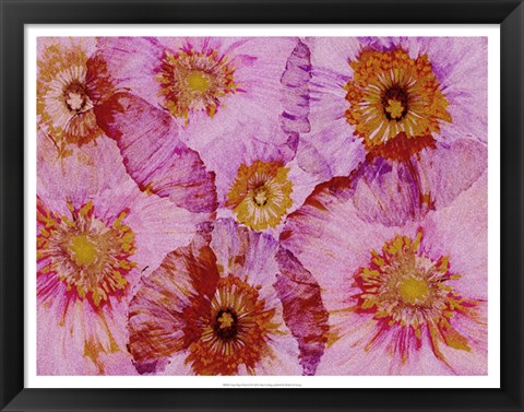 Framed Crepe Paper Flowers II Print