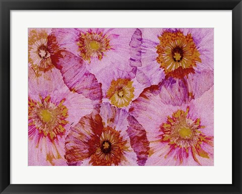 Framed Crepe Paper Flowers II Print