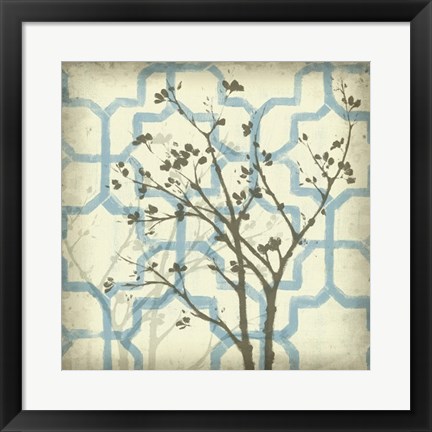 Framed Silhouette &amp; Pattern II Print