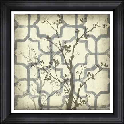 Framed Silhouette &amp; Pattern VI Print