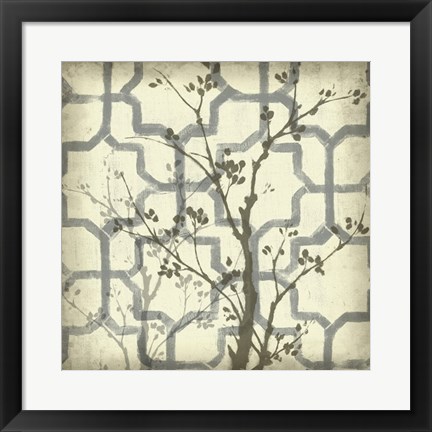 Framed Silhouette &amp; Pattern VI Print