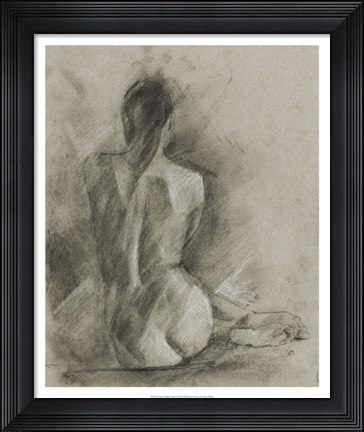 Framed Charcoal Figure Study I Print